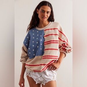 Tricia Fix American Flag Sweater